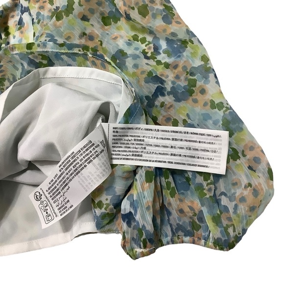 Abercrombie & Fitch Flowy Floral Blouse Sz Small - Picture 8 of 10